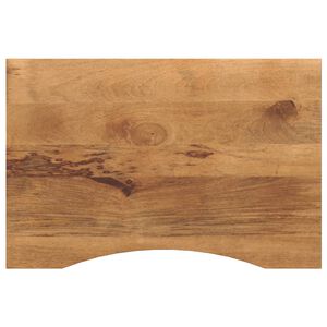 vidaXL Desk Top with Curve 100x60x2.5 cm Solid Wood Rough Mango