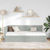 vidaXL Corner Bed Frame Light Grey 90 cm x 190 cm Velvet