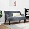 vidaXL Bench Dark Grey 112 x 65.5 x 75 cm Velvet