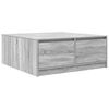 vidaXL Coffee Table with Drawers Grey Sonoma 100x100x40 cm