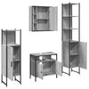 vidaXL 4 Piece Bathroom Cabinet Set Grey Sonoma Engineered Wood