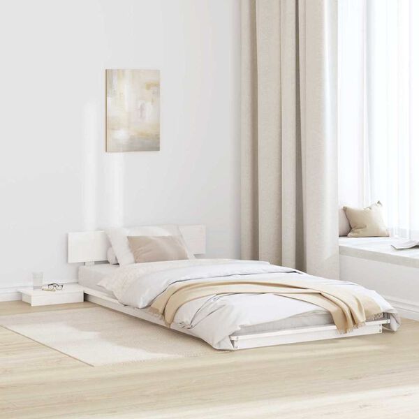 vidaXL Bed Frame Brown 75 x 190 cm Wood