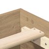 vidaXL Bed Frame No Mattress Artisan Oak 150x200 cm King Size Engineered Wood