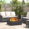 vidaXL Fire Pit Black 80 x 80 x 30 cm Steel