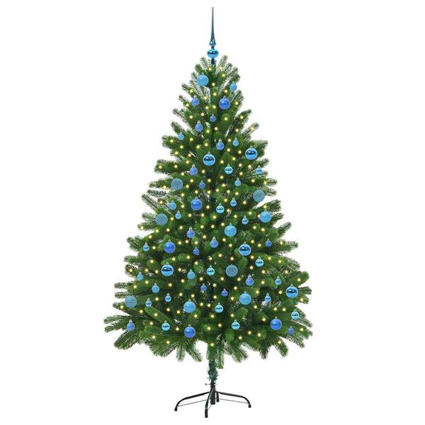 vidaXL Christmas Tree with 300 LEDs with Stand Green 180 cm PE