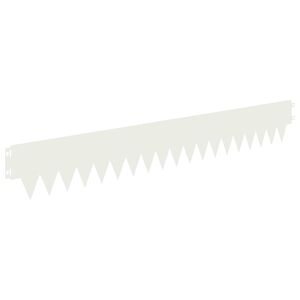 vidaXL Lawn Edging 10 pcs 103 x 15 cm Steel White