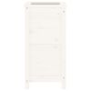 vidaXL Garden Planter White 40x40x78 cm Solid Wood Pine