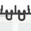 vidaXL Sliding Door Hardware Kit 183 cm Steel Black