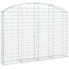 vidaXL Arched Gabion Basket 200x30x140/160 cm Galvanised Iron