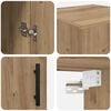 vidaXL Wall Mounted Cabinet Artisan Oak 34.5 x 34 x 90 cm