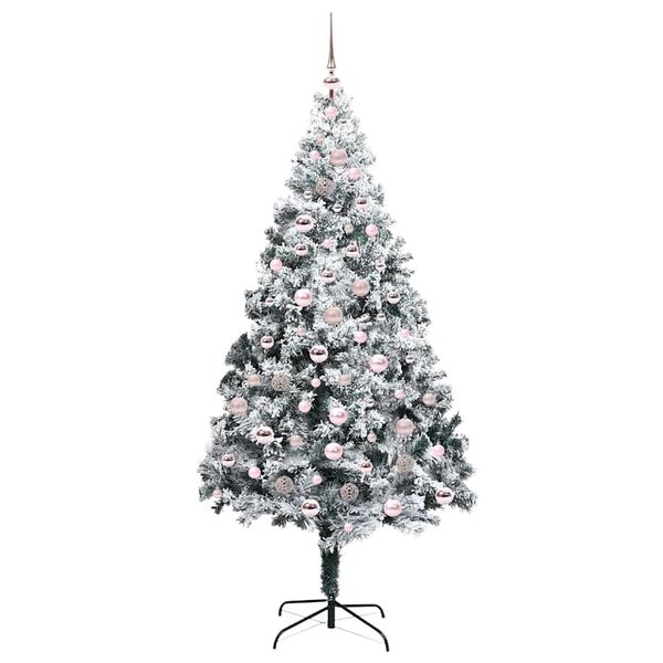 vidaXL Artificial Christmas Tree with 300 LEDs with Stand Green 210 cm