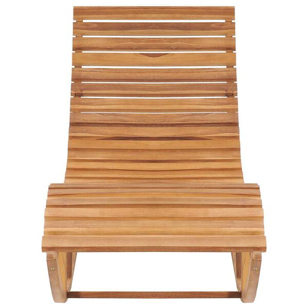 vidaXL Rocking Sunlounger Solid Teak Wood