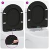 vidaXL Toilet Seat Black 47 x 36 x 3.4 cm Duroplast