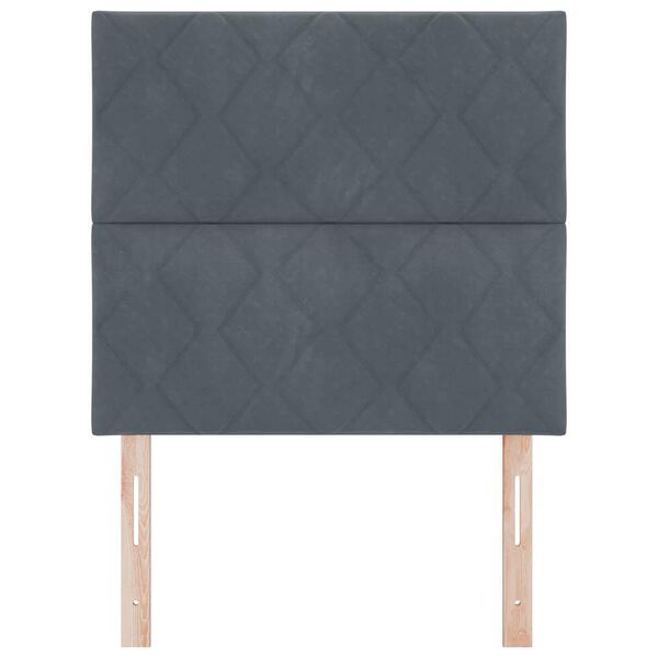 vidaXL Headboard Height Adjustable Dark grey 100 cm Velvet