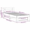 vidaXL Bed Frame with Headboard White 80 x 200 cm Solid Pine Wood