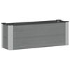 vidaXL Garden Raised Bed Grey 100 x 30 36 cm alu.