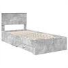 vidaXL Bed Frame with Drawer Concrete Grey 90 x 200 cm Engineered Wood