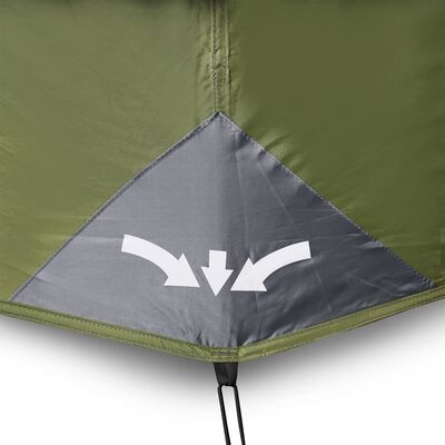 vidaXL Camping Tent with LED Light 6-Person Light Green
