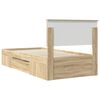 vidaXL Bed Frame with Headboard Sonoma Oak 90 x 200 cm Engineered Wood