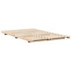 vidaXL Floor Bed Frame Brown 140 x 190 cm Solid pine wood