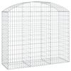 vidaXL Arched Gabion Basket 150x50x120/140 cm Galvanised Iron