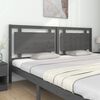 vidaXL Bed Headboard Grey 205.5x4x100 cm Solid Pine Wood