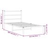 vidaXL Metal Bed Frame without Mattress with Headboard Black 107x203cm