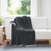 vidaXL Throw Blanket Dark Grey 130 x 150 cm Fleece