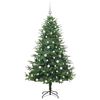 vidaXL Artificial Pre-lit Christmas Tree with Ball Set Green 180 cm