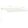 vidaXL Manual Retractable Awning 400x350 cm Cream