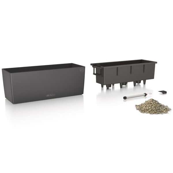 LECHUZA Planter Balconera Color 50 ALL-IN-ONE Slate 15673