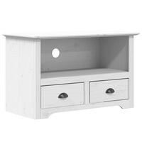 vidaXL TV Cabinet with 2 Drawers BODO White 91x43x56 cm Solid Wood Pine