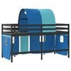 vidaXL Kids' Loft Bed with Tunnel without Mattress Blue 80x200cm