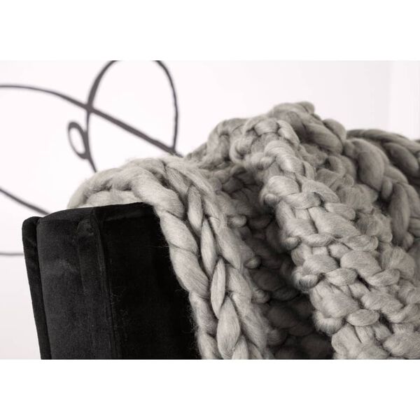 Venture Home Throw Kate 170x130 cm Polyester Light Grey