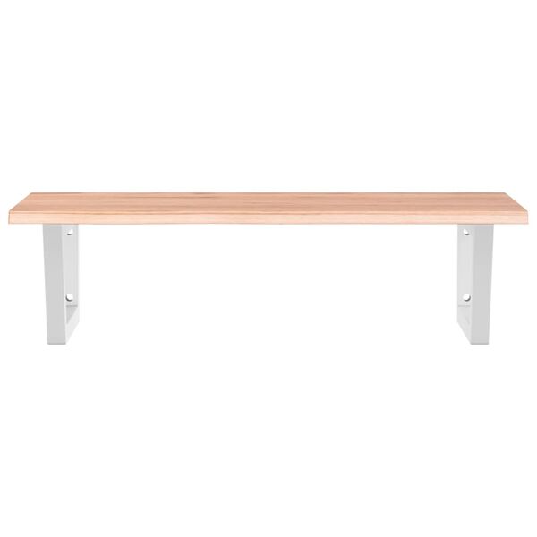 vidaXL Basin Shelf Wall Mounted Steel and Solid Wood Oak