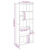 vidaXL Book Cabinet Grey Sonoma 67x24x161 cm Engineered Wood