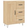 vidaXL Highboard Sonoma Oak 69.5x34x180 cm Engineered Wood