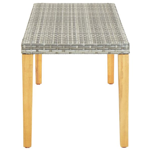 vidaXL Garden Bench 80 cm Poly Rattan Grey
