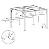 vidaXL Pergola with Adjustable Roof Cream White 3x3 m Steel