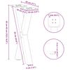 vidaXL Coffee Table Legs X-Shaped 2 pcs Black 28x(42-43) cm Steel