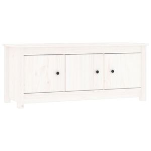 vidaXL Shoe Cabinet White 110x38x45.5 cm Solid Wood Pine
