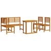 vidaXL Garden Bench Set 4 pcs Brown Solid acacia wood