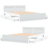 vidaXL Bed Frame with Headboard without Mattress White 150x200 cm King Size