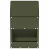 vidaXL Chicken Feeder Olive Green 21 x 16 x 33 cm Cold-Rolled Steel