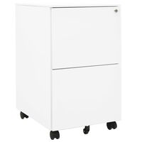 vidaXL Mobile File Cabinet White 39x45x67 cm Steel