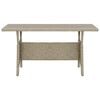 vidaXL Garden Table Grey 120x70x66 cm Poly Rattan