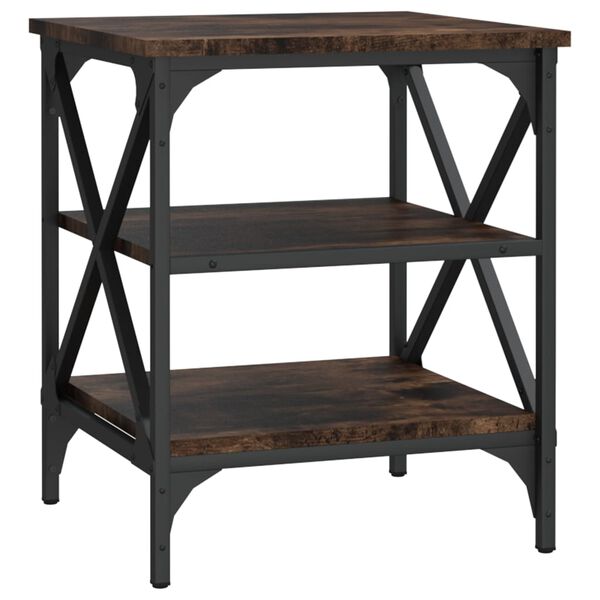 vidaXL Side Table Smoked Oak 40x42x50 cm Engineered Wood