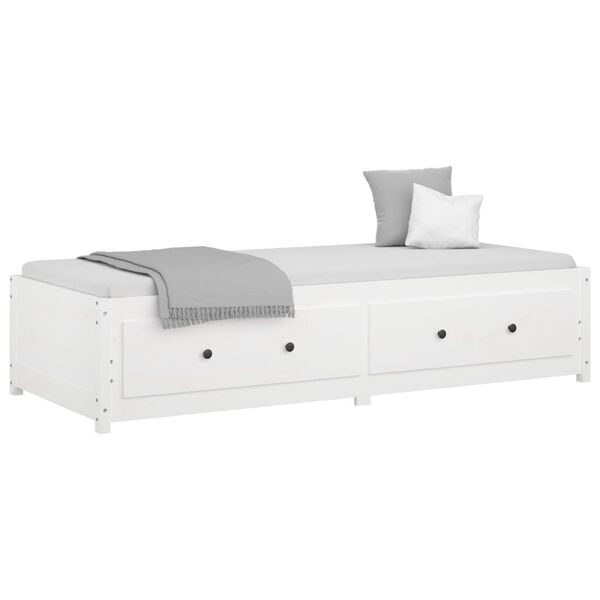 vidaXL Day Bed without Mattress White 80x200 cm Solid Wood Pine