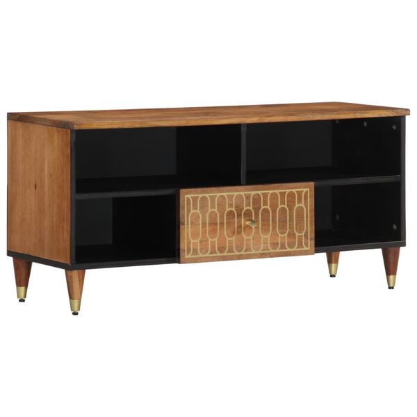 vidaXL TV Cabinet 100x33x46 cm Solid Wood Mango