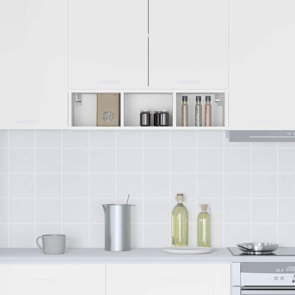 vidaXL Hanging Cabinet White 20 x 29.5 x 80 cm Engineered Wood